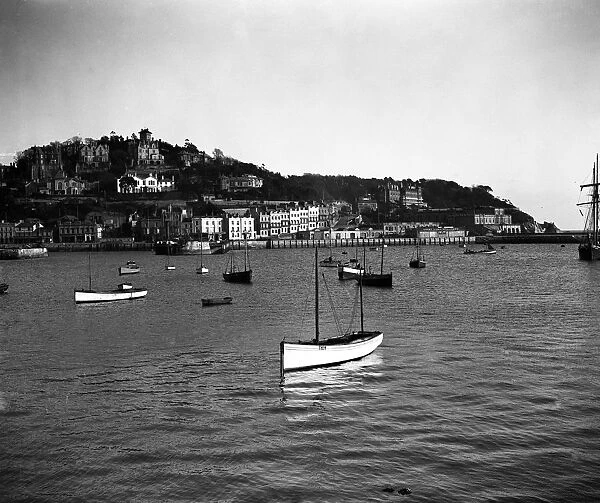 The harbour at Torquay, Devon. 1 February 1928