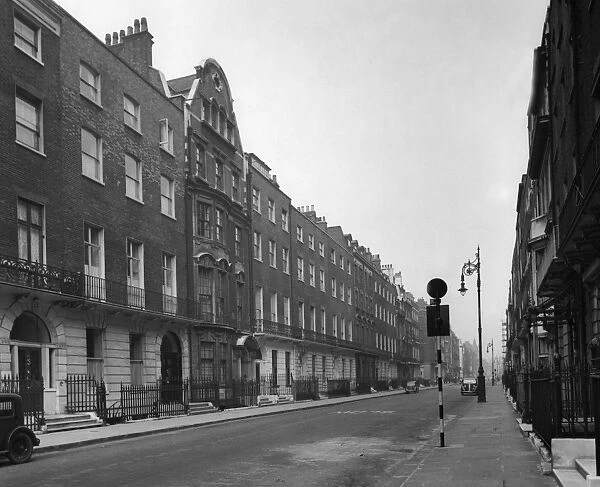 Harley Street, Westminster, London - looking north. Harley Street is noted for