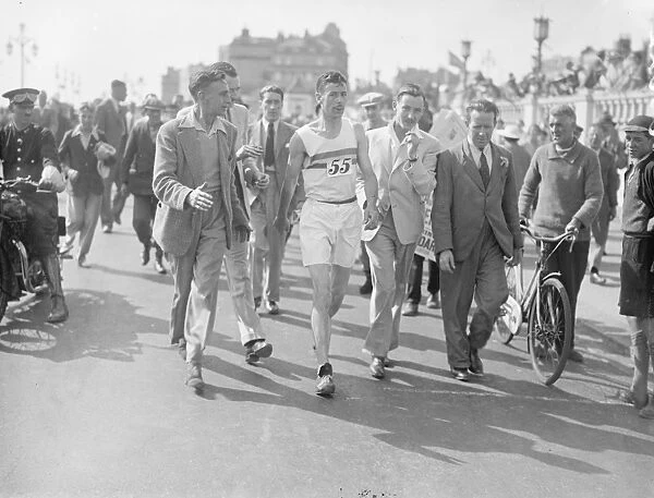 Harold Whitlock the Olympic champion and winner of the past three years, finishing