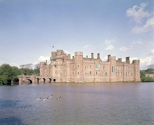 Herstmonceux Castle entrance - East Sussex - view of the exterior - one of the first