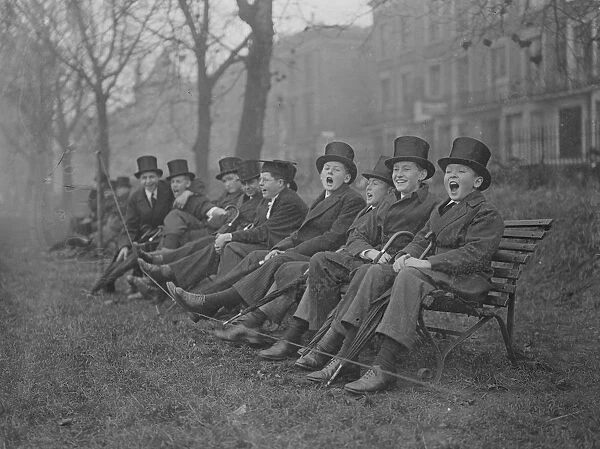 High hat football. Westminster School meet Army Crusaders. 19 November 1935