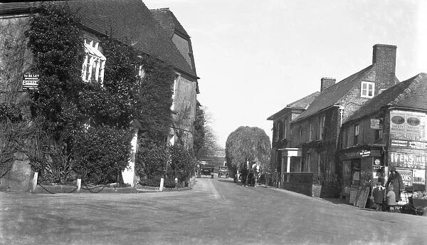 High Street Findon near Worthing, Sussex. 7 March 1931