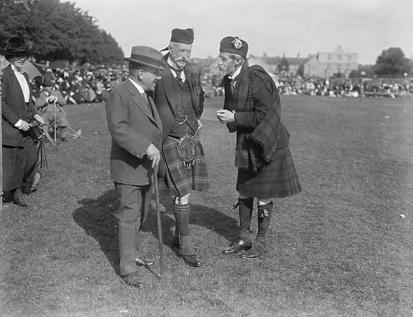 Highland games at Aboyne. Marquess of Aberdeen and the Marquess of Huntly and Dr
