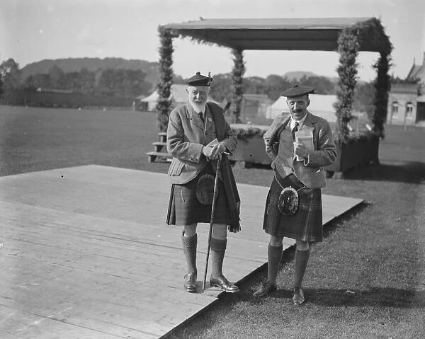 At the Highland Gathering at Inverness, Scotland; Brigadier General Ross and Major Ross