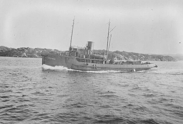 HM Tug St Cyrus leaving Bergen 19 April 1920