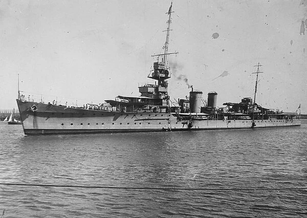 HMS Delhi a Danae class cruiser 15 January 1927