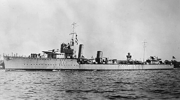HMS Wakeful, ( H 88 ) a W-class destroyer. May 1929