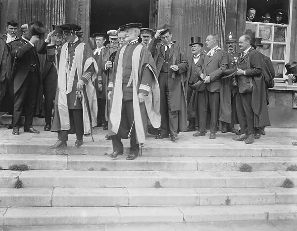 Honorary degrees at Cambridge Admiral Sims and the Prince of Wales 29 October 1920