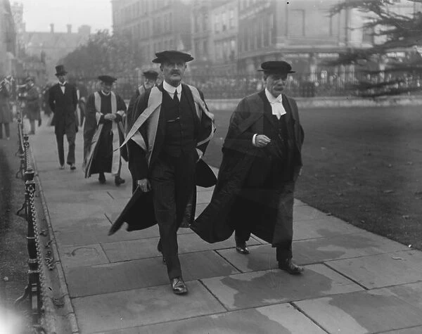 Honorary degrees at Cambridge Lord Allenby and the Vice Chancellor 29 October 1920