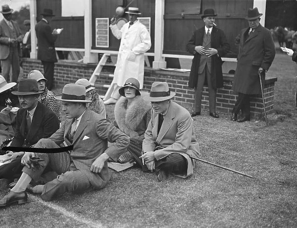 Hurricanes versus Ranelagh at Ranelagh. Lord and Lady Louis Mountbatten. 11 June 1927