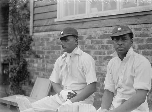 Indian cricketers. Syed Wazir Ali ( left ) and J Navle. 1932