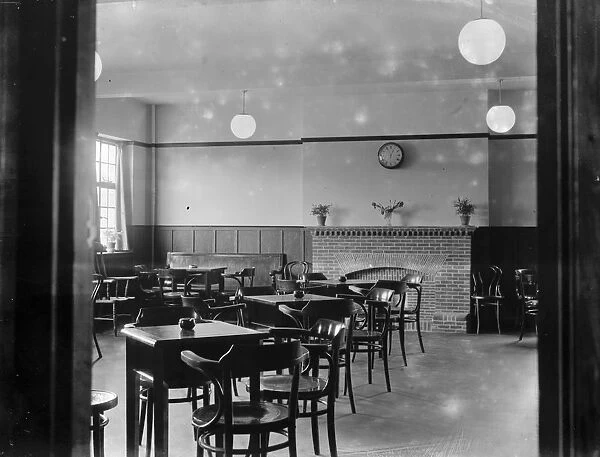 An interior view of the Crayford Social Club in Crayford, Kent. 1937