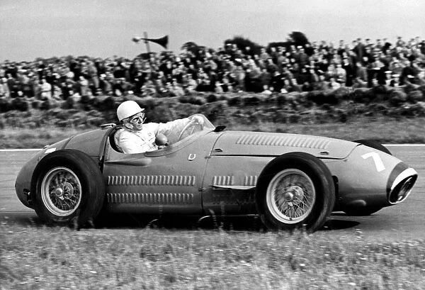 The International Car Race meeting at Goodwood, Sussex. The winner Stirling Moss in his Maserati