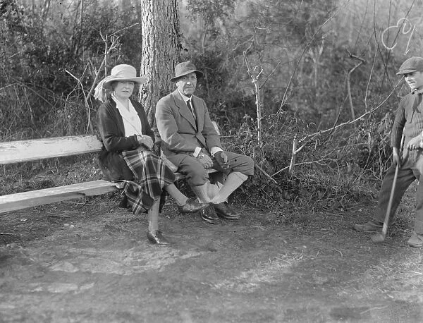 International Society at Cannes Golf Club. Admiral and Mrs Da Costa. 29 January 1921