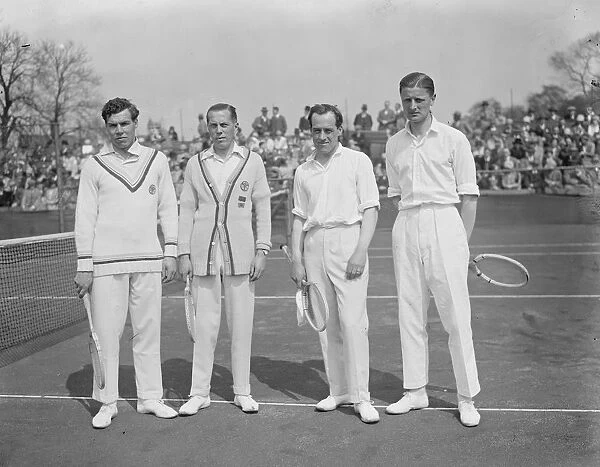 International tennis at Birmingham. Right to left H Muller ands Malmstrom ( Sweden )