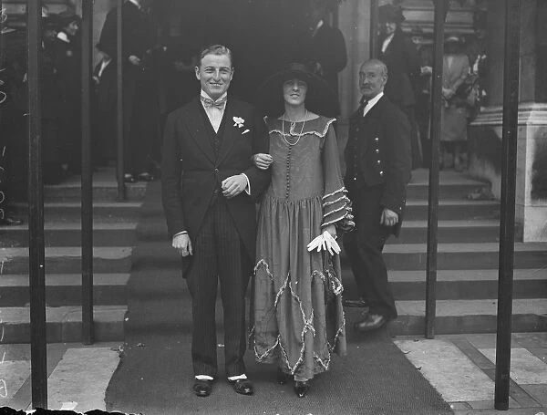 Irish society wedding in London. Mr Raoul Francis Joyce, and Miss Margaret Jean Martyn