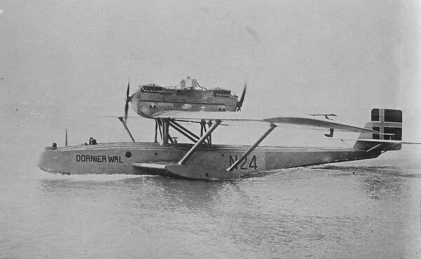 The Italian round the world flight. The Dornier Wal seaplane which left Pisa on July 24