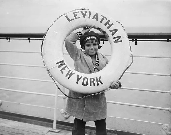 Jackie Coogan in England. On arrival at Southampton. 12 September 1924