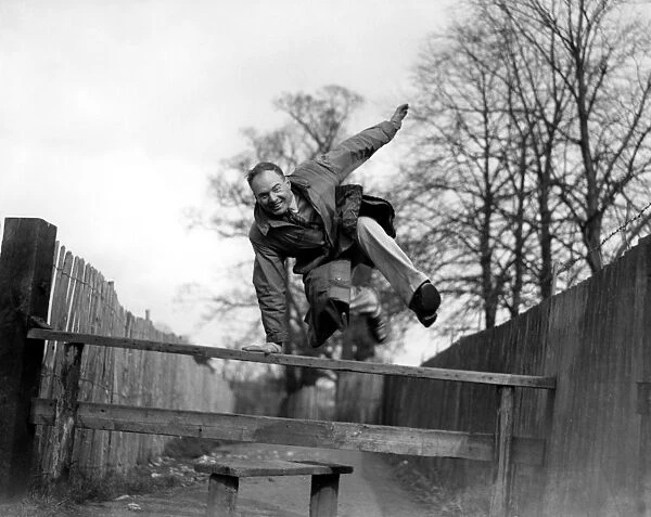John Topham jumping a style 1936 ?John Topham  /  TopFoto