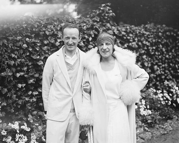 Johnstone and Lenglen photographed together. 10 July 1923