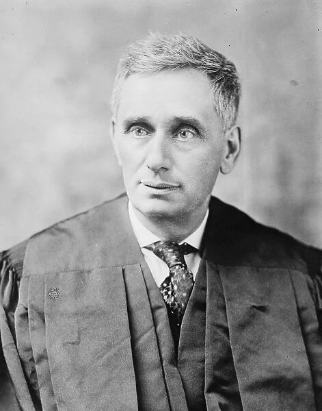 Justice Louis D Brandeis of the United States Supreme Court. 1924