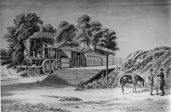 Kansas Pacific Railroad stop at Fort Riley