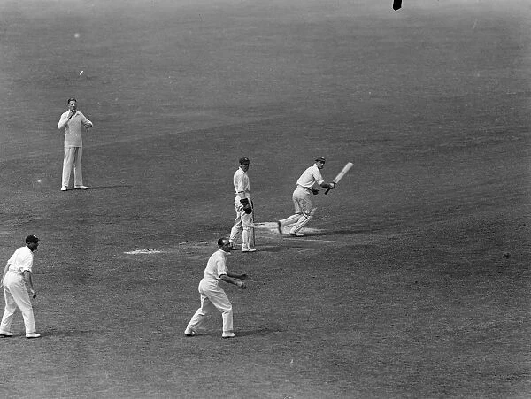 Kent versus Surrey in the County Championship Les Ames batting for Kent. 31 July 1928