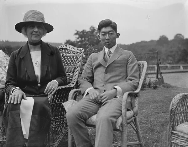 At Kerry House, Kingston Hill Mrs Drummond ( left ) with Prince Chichibu, second
