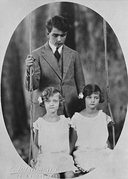 A King without a country. The Archduke Otto of Austria with his sisters the Archduchesses