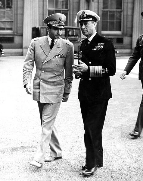 King George VI with the Shah of Persia at Buckingham Palace, London, England. 20