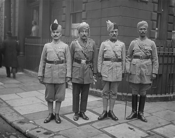 The Kings new Indian Army orderlies arrive in London. The Kings new Indian