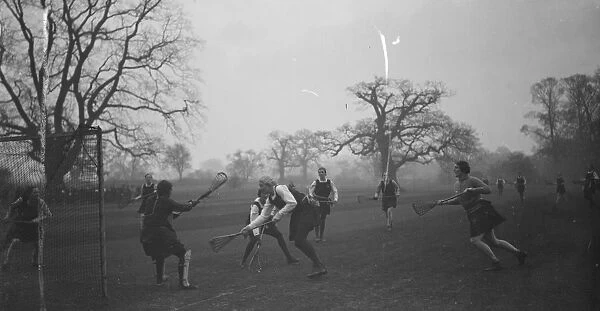 A Lacrosse match; East versus West at Farringtons School, Chislehurst, Kent