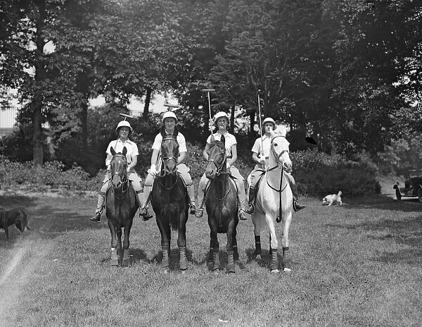 The ladies section on the Brighton R A polo club. They play regularly on the club