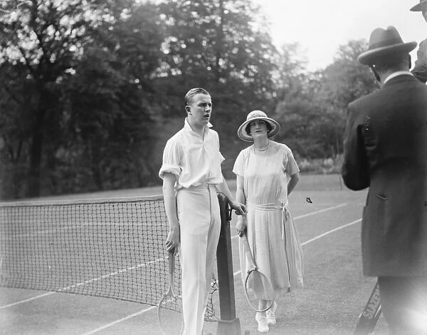 Lady Beattys tennis tournament at Hanover Lodge, Regents Park. Lady Ancaster