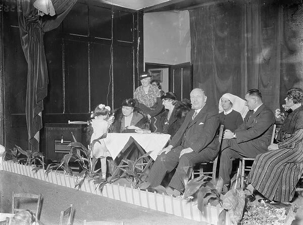 Lady Callender opening the Erith Hospital bazaar. 1 November 1935