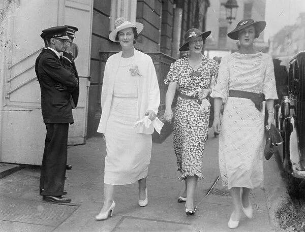 Lady Jean Rankin and Lady Marion Phillips attend Royal Garden Party at Buckingham Palace