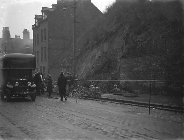A landslide in Dartford, Kent. 1937