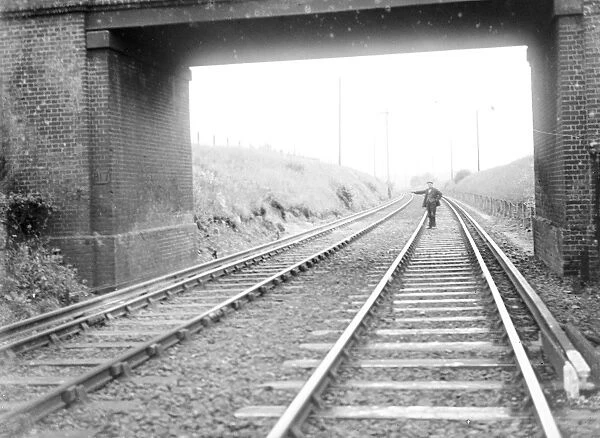 Landslide on the Dartford railtrack. 1935