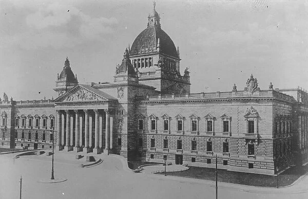 The law courts at leipzig, Germany, blown up by communists 25 March 1921