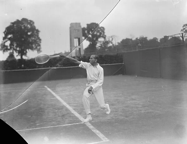 Lawn Tennis championship at Wimbeldon A A Fyzee in play 24 June 1924