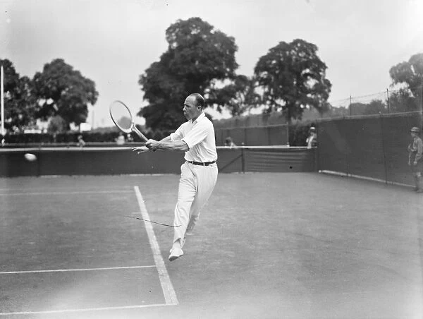 Lawn Tennis championship at Wimbeldon Washer ( Belgium ) in play 24 June 1924