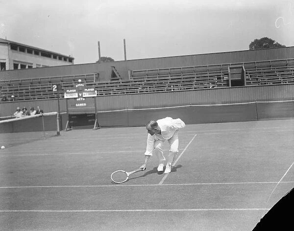 Lawn Tennis Championships in Wimbeldon R Lycett in play against F Crosbie 23 June 1924