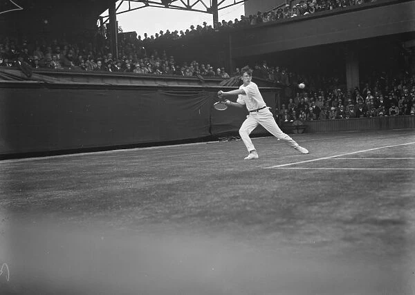 Lawn tennis at Wimbledon. C Boussus ( France ) in Play 24 June 1927