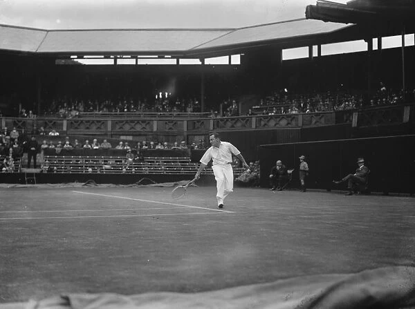 Lawn tennis at Wimbledon. Hunter in play. 24 June 1927