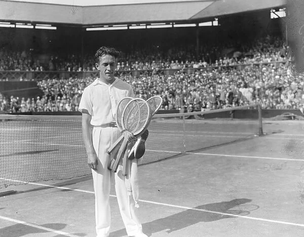 Lawn tennis at Wimbledon. M Cochet after his victory. 30 June 1927