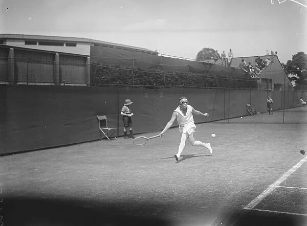 Lawn tennis at Wimbledon. Miss Goldsack in play. 22 June 1927