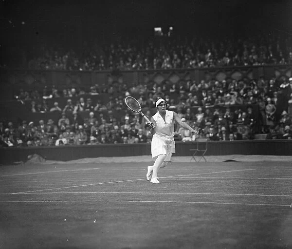 Lawn tennis at Wimbledon. Miss Jacobs. 16 June 1928