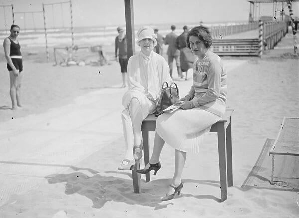 On the Lido Lady Mendl and Countess Frasso