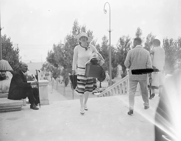 On the Lido Lady Wimborne 25 August 1926 believed to be Alice Grosvenor