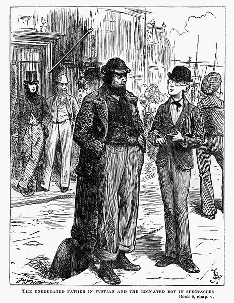 The Life of Charles Dickens The uneducated father in fustian and the educated boy in spectacles